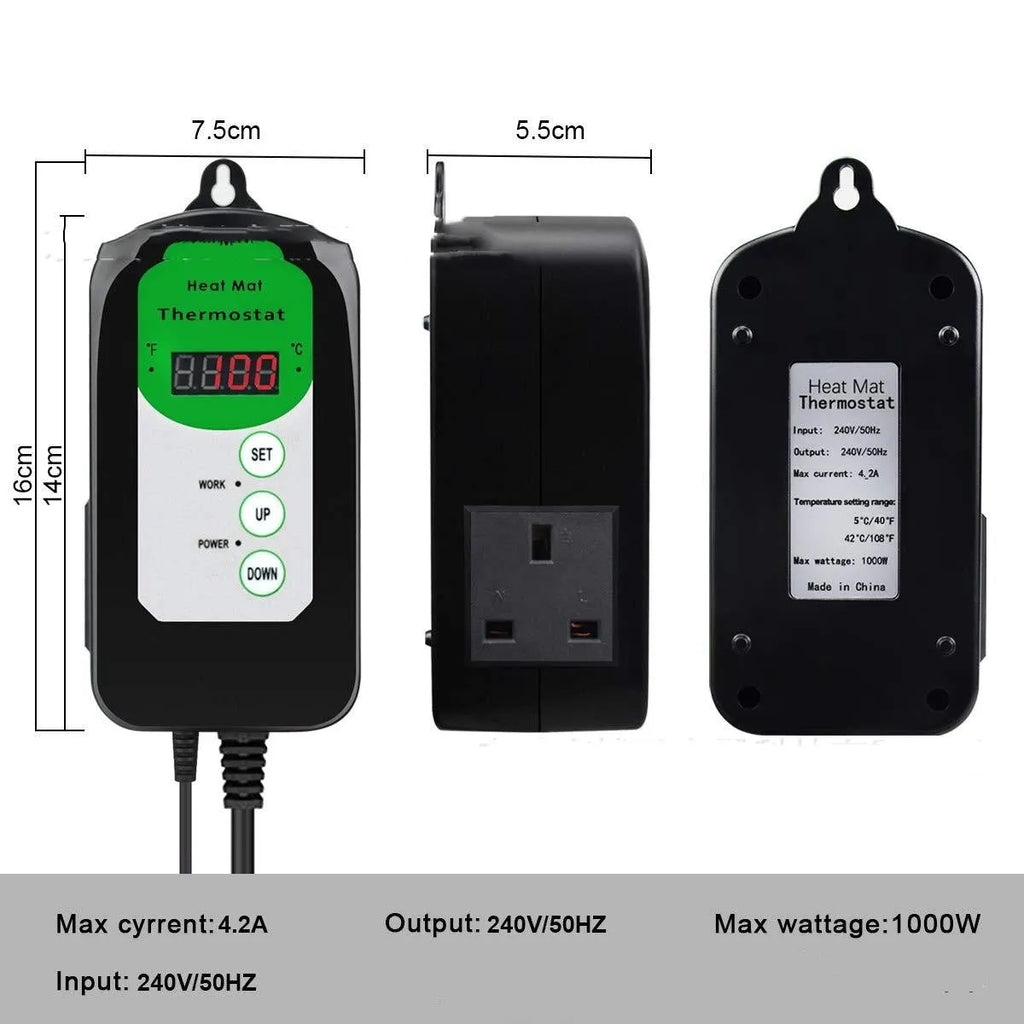 BH1912020 digital temperature humidity controller with display showing readings