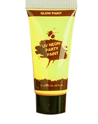 25ml tubes of neon face and body paint in six colours: red, yellow, green, purple, orange, pink