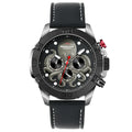 Men's waterproof quartz watch with octopus design and luminous feature in black or blue colour options