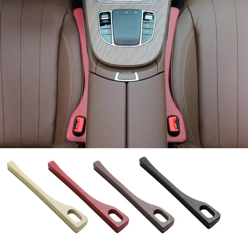 Polyurethane car seat gap filler rod in beige, black, brown, green, and red colour options.
