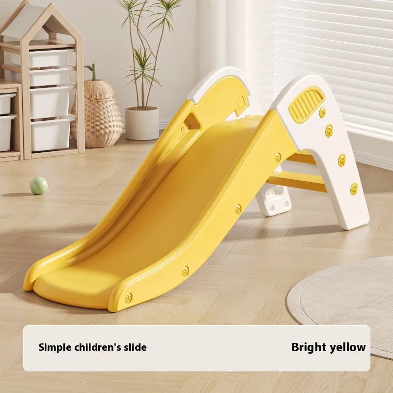 Household Fashion small plastic slide for babies under 3 years in blue, yellow, brown, or grey, supporting crawling and coordination training