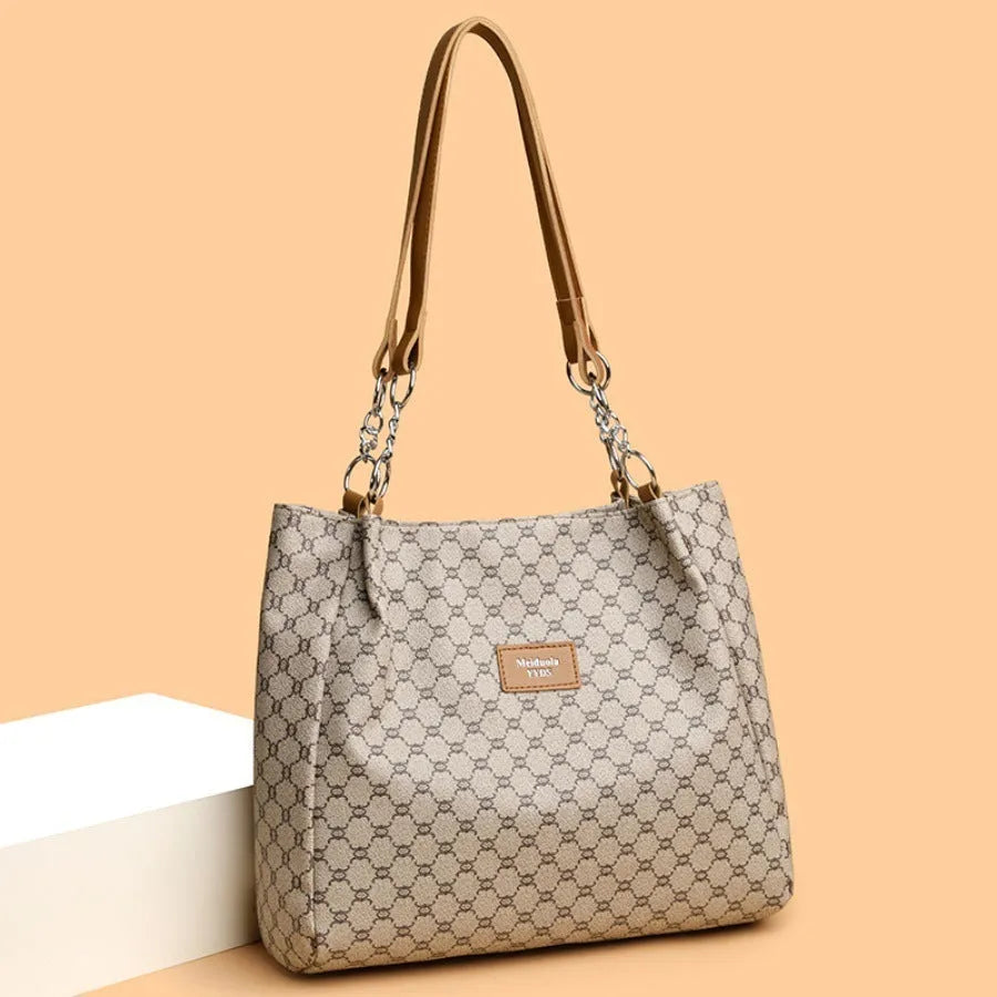 Women's brown retro PU leather crossbody handbag with adjustable strap