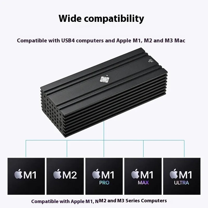 Leyu USB4 network adapter with 10 Gigabit Ethernet port, black colour, compact size with attached cable