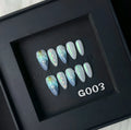 HAILANG blue shell nail stickers set with summer design in plastic wearable armour