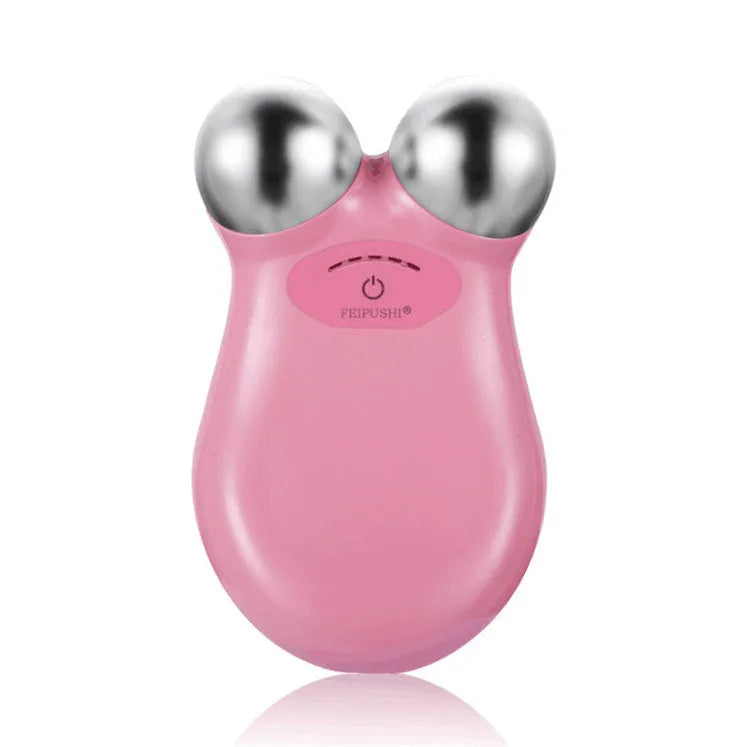 HS-858 pink and white micro current facial lifting device for skin firming treatments