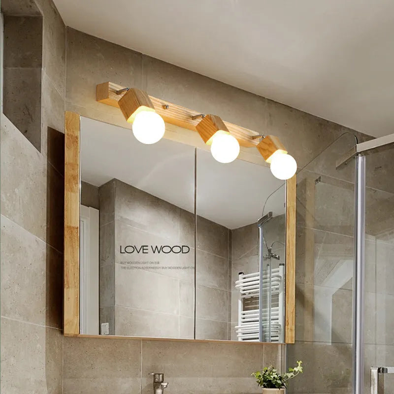 Mirror cabinet wall lamp with LED lights in white, warm, and tricolour options, 24cm size
