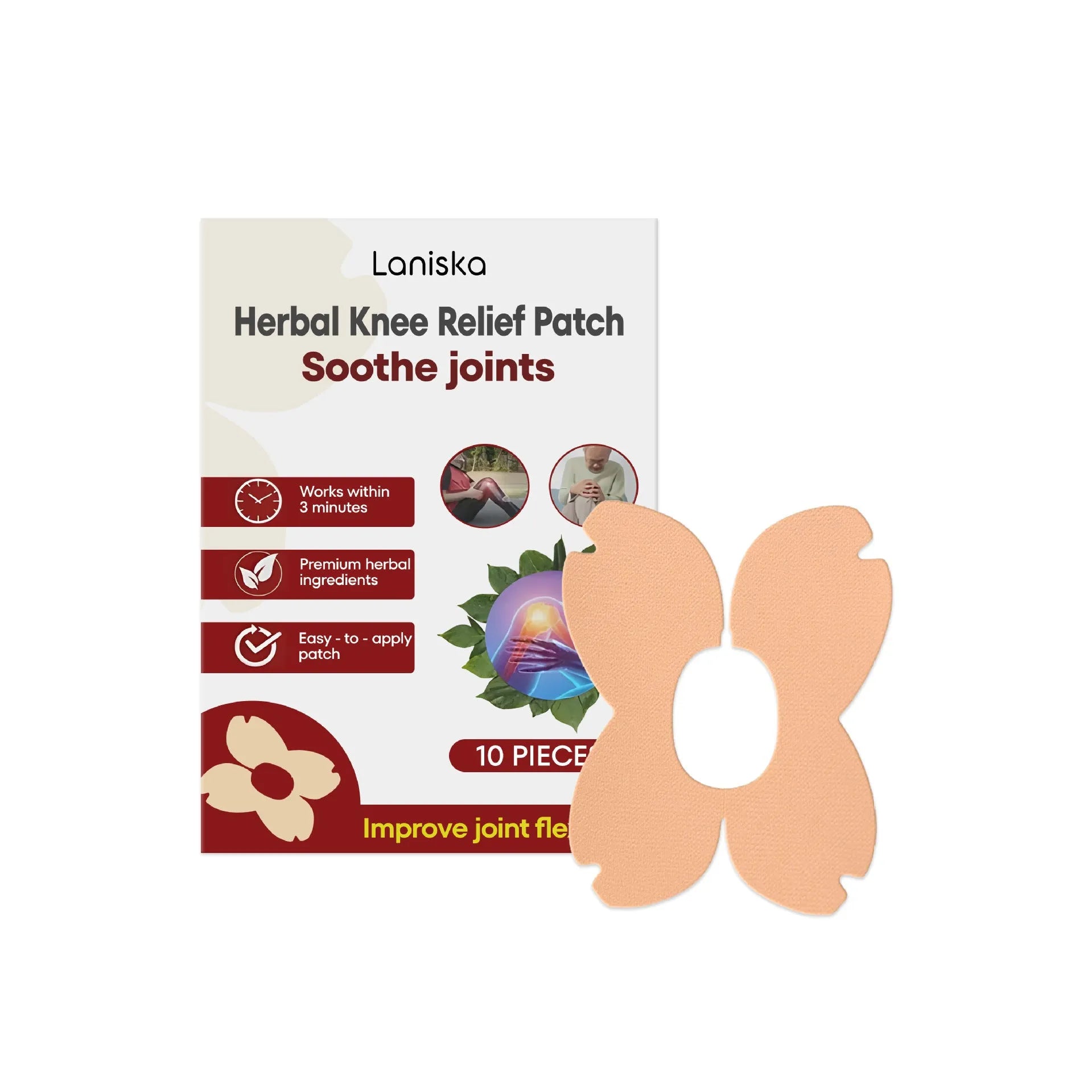 LANISKA herbal moxa leaf menthol joint nursing adhesive bandages - 10 pieces in box