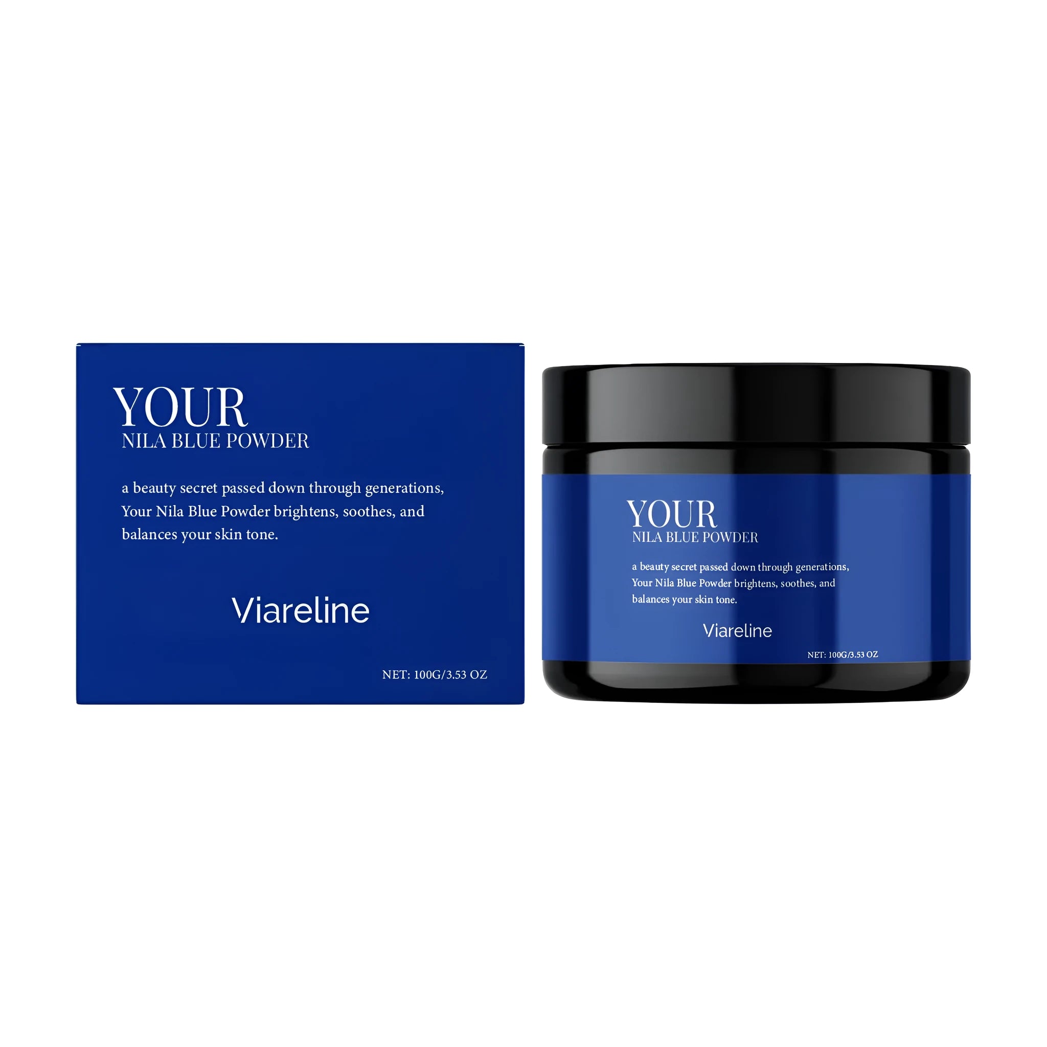 100g sachet of Light Spot Indigo facial mask powder for mixing and application.