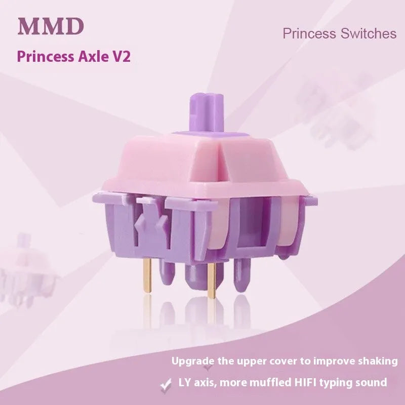 MMD Princess Shaft linear mechanical keyboard switch with customisable pressure options from 28gf to 60gf