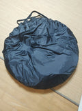 Black pop-up outdoor camping car tail tent with steel frame unfolded to 200x200x200cm dimensions