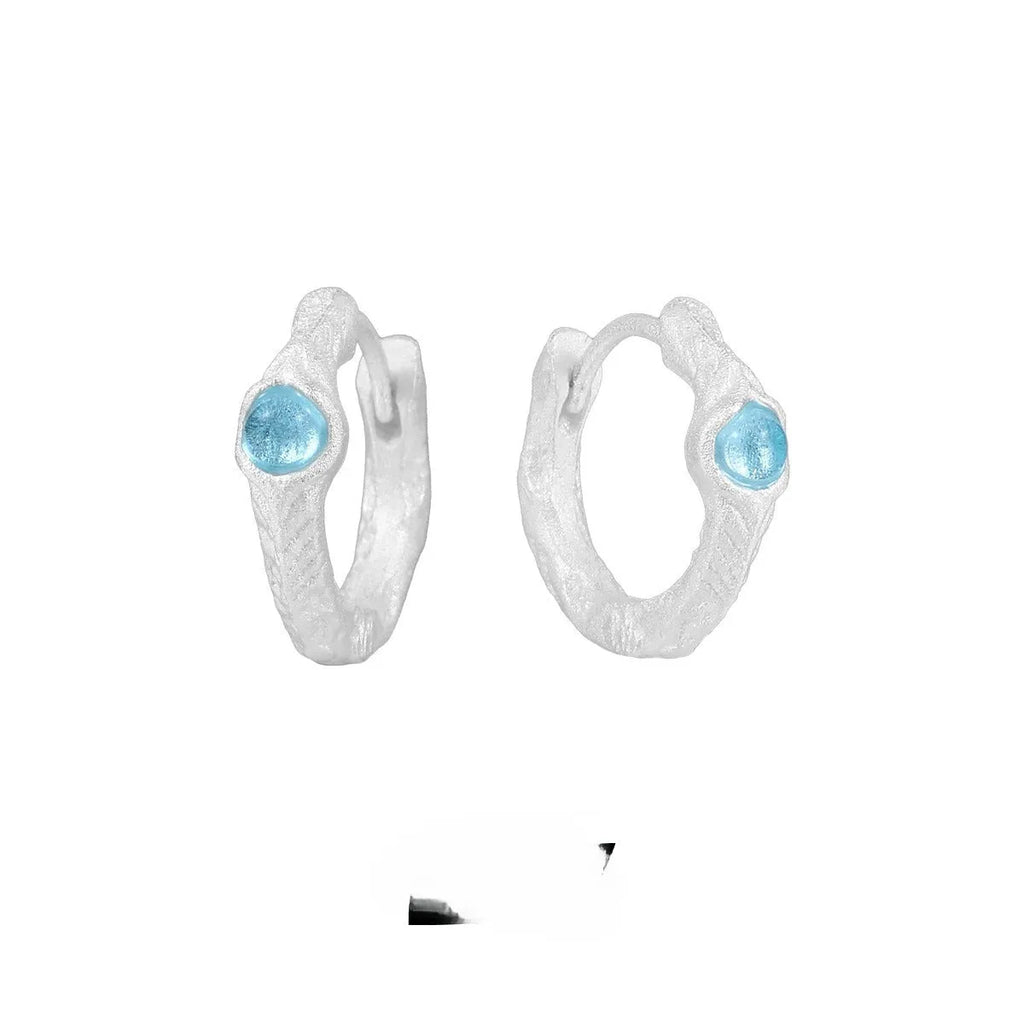 925 silver burnt silver geometric round ear clip with electroplated finish, original design female jewellery
