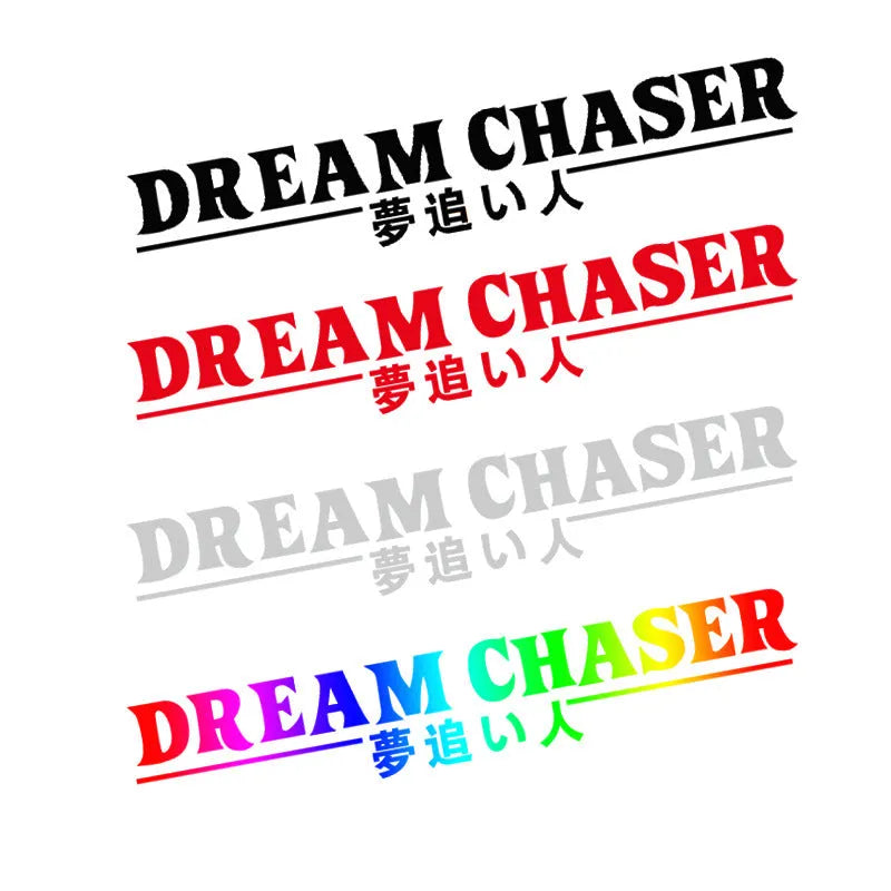 Chinese Dream Chaser car rear window sticker measuring 40x7cm in PET material