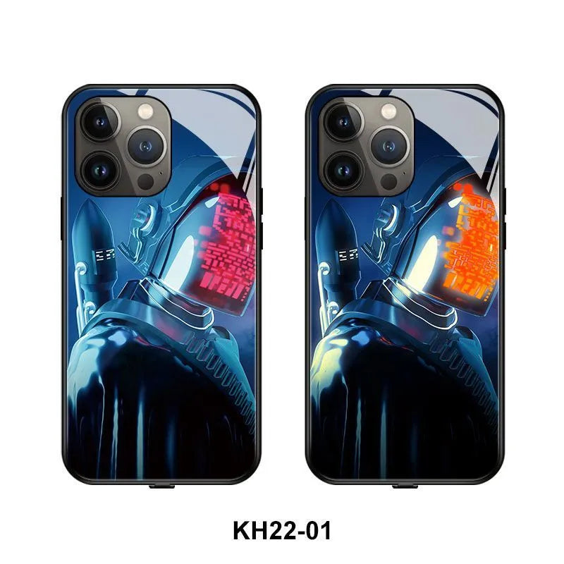 TPU and tempered glass mobile phone case for iPhone with dustproof design