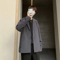 Men's loose corduroy jacket in black, khaki or grey, polyester main fabric, sizes S to 5XL