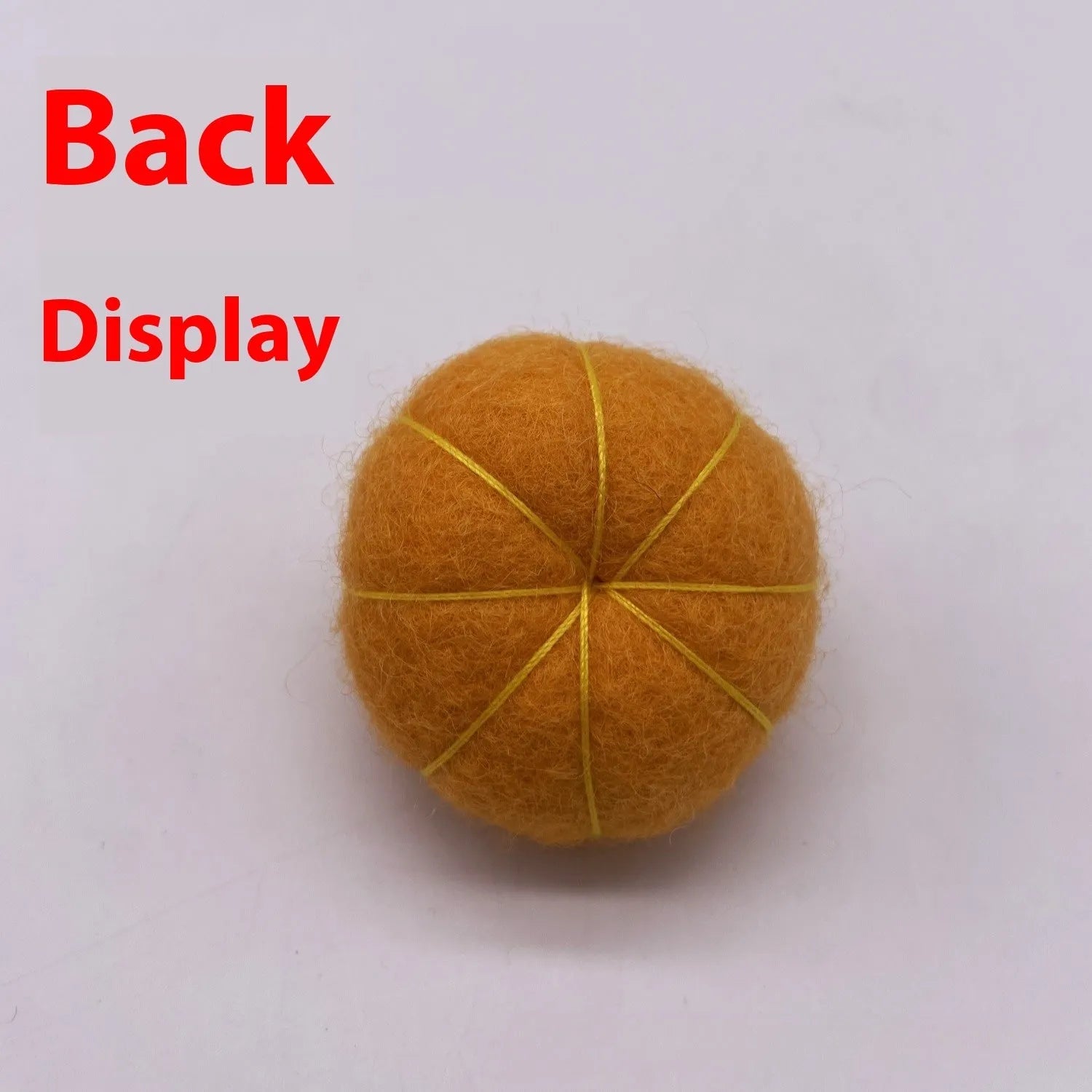 Wool felt pumpkin poke ornaments in autumn colours with 5cm diameter