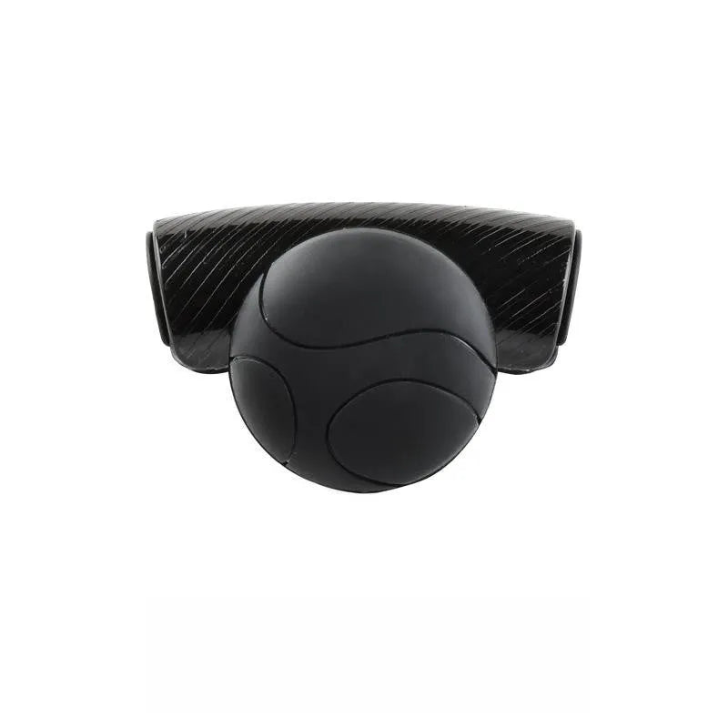 Black steering wheel assist ball with 9cm silicone grip and metal bearing for single-hand steering