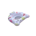 White U-shaped inflatable pool float with LED lights, measuring 120x120cm