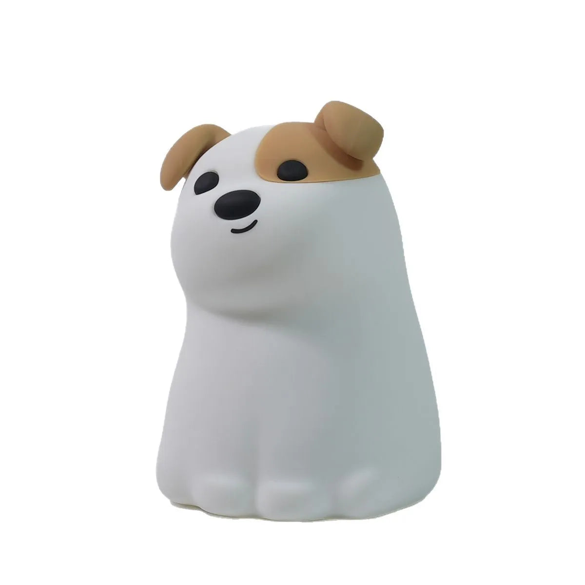 Silicone puppy dog night light with cartoon animal design, built-in battery and Type-C charging