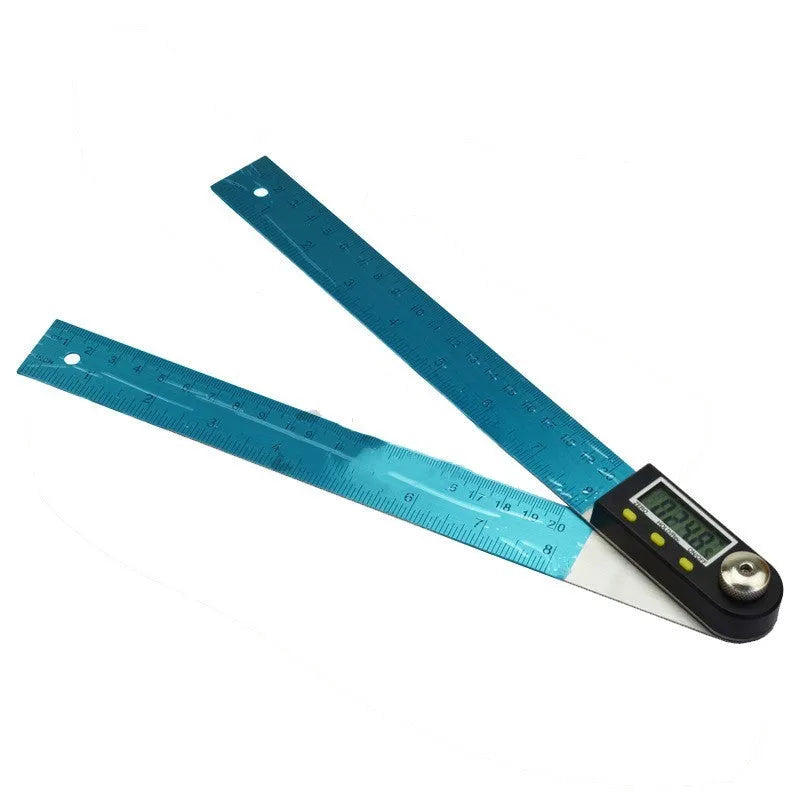 Stainless steel digital angle ruler and protractor with electronic display, 0-360 degree range, 200mm/300mm/500mm, 250g