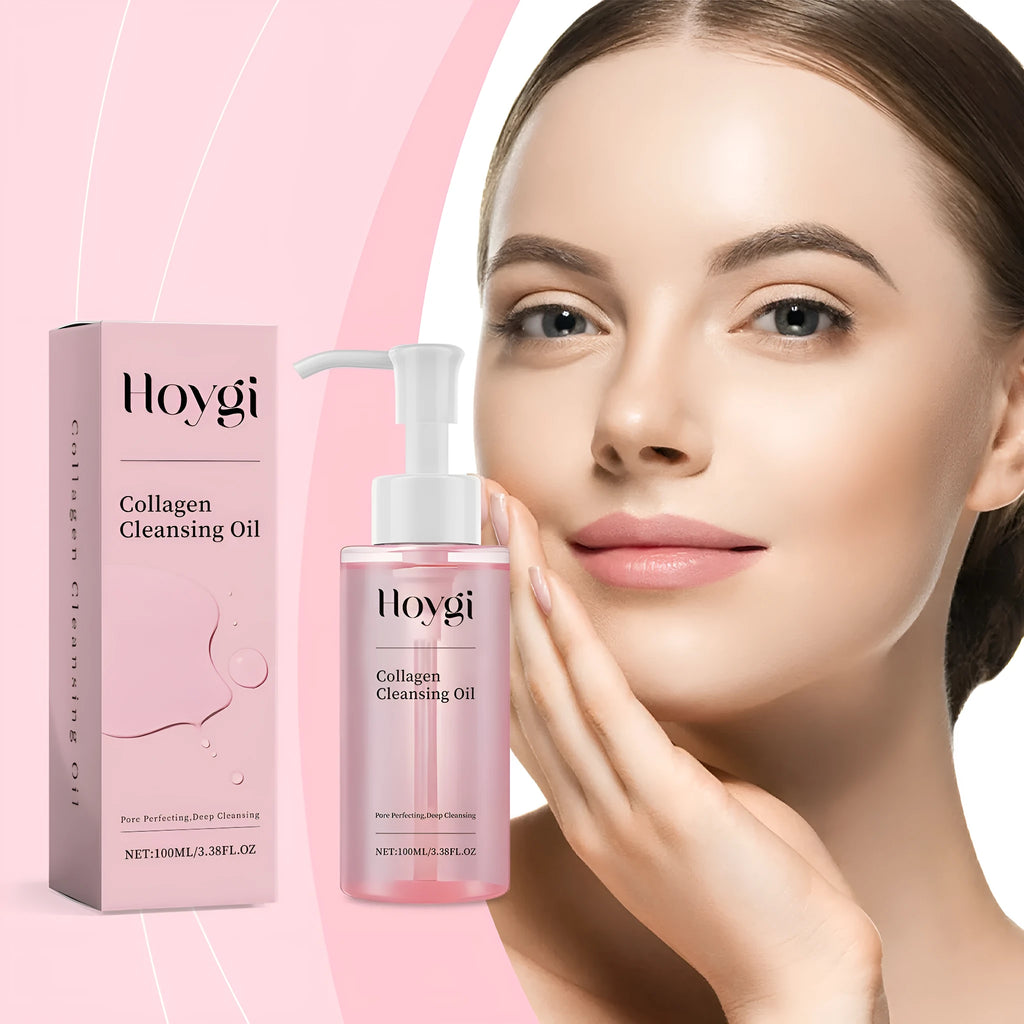 Collagen cleansing oil daily mild makeup remover 100ml bottle with jojoba and grape seed oils