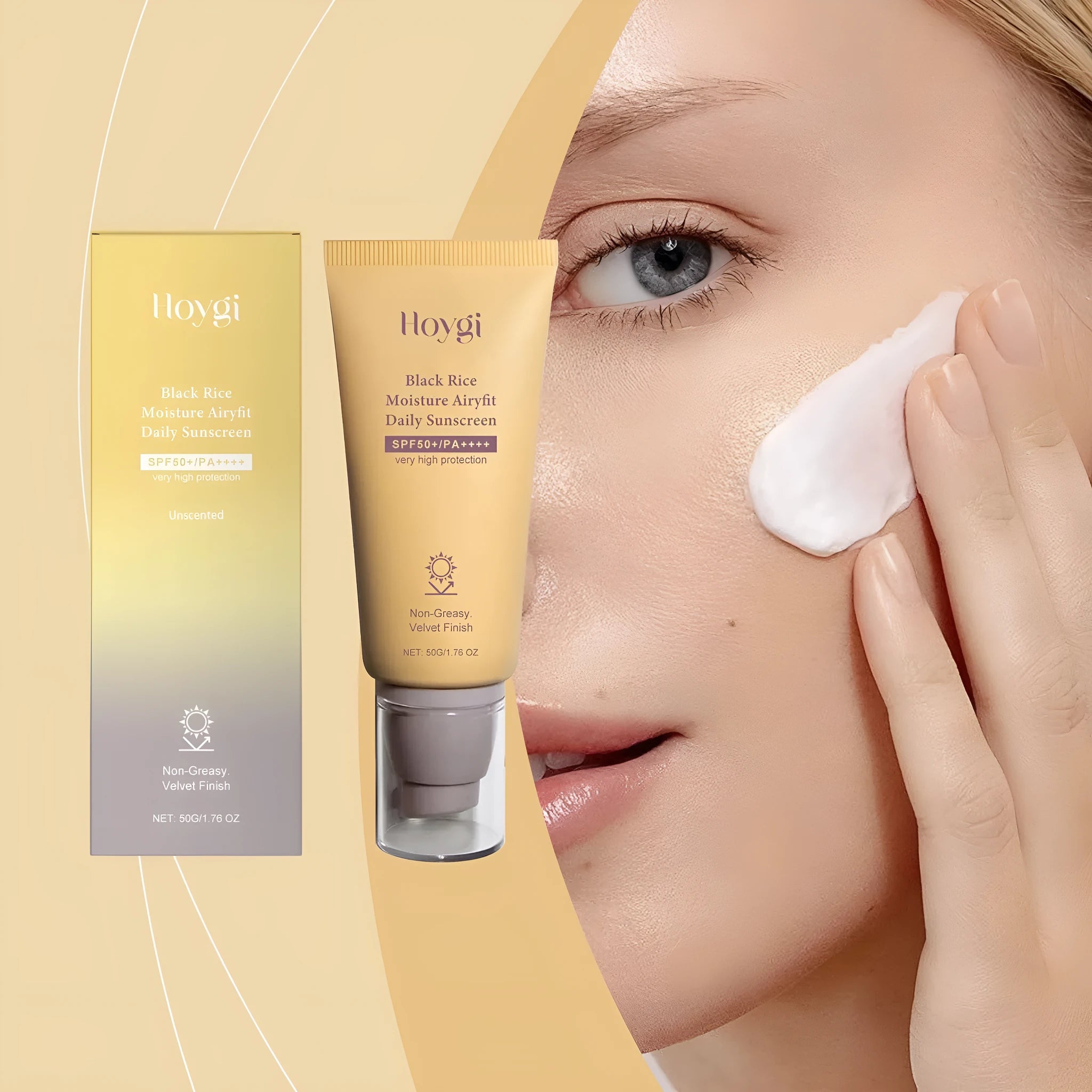 50g tube of mild moisturising protective cream with hyaluronic acid and rice extract
