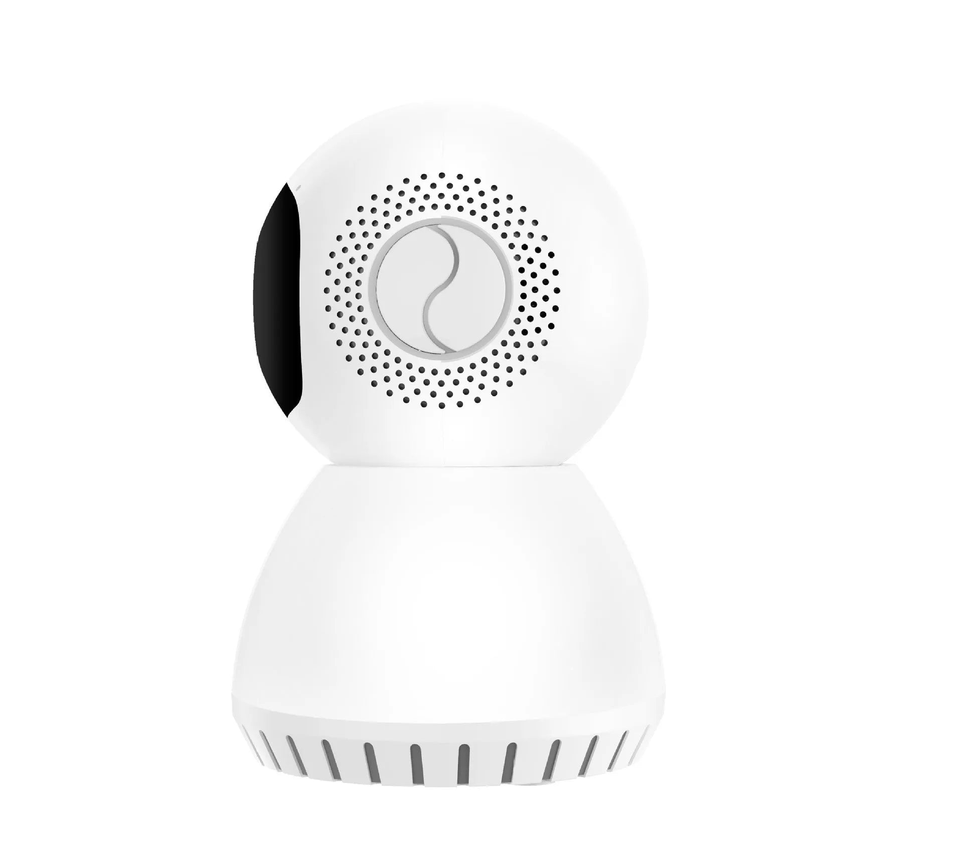 Dual-frequency wireless monitor camera with 1080p HD resolution, 12mm lens, and compact ABS design for home security.