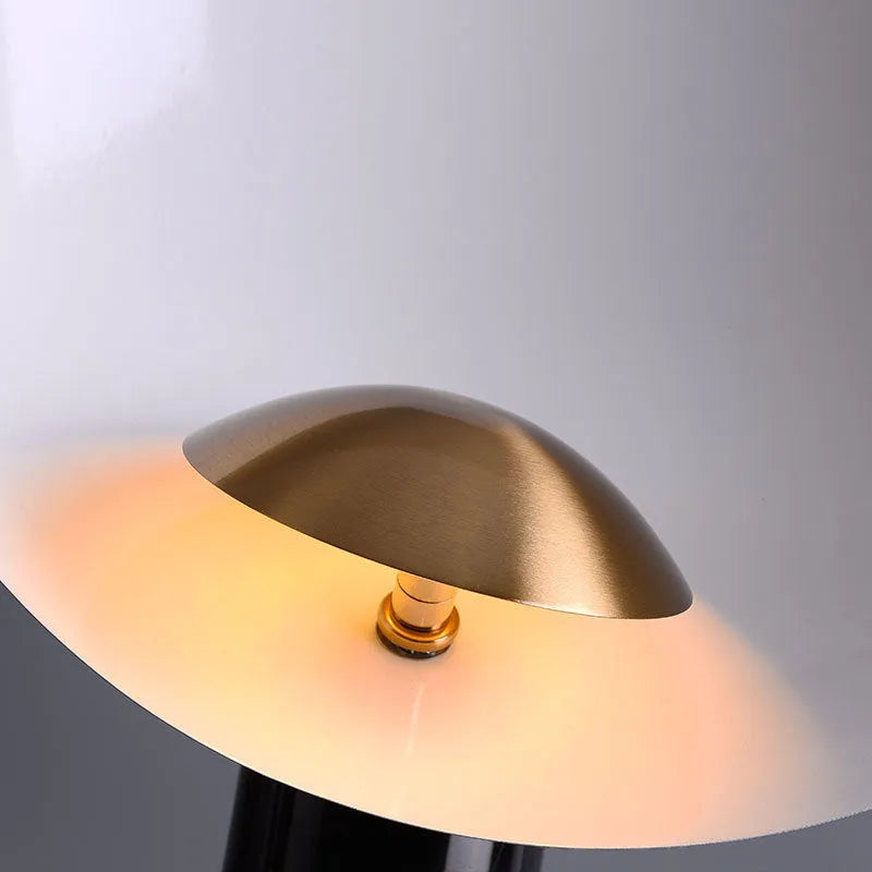 Postmodern Nordic table lamp with iron lampshade and push button switch for study or bedroom