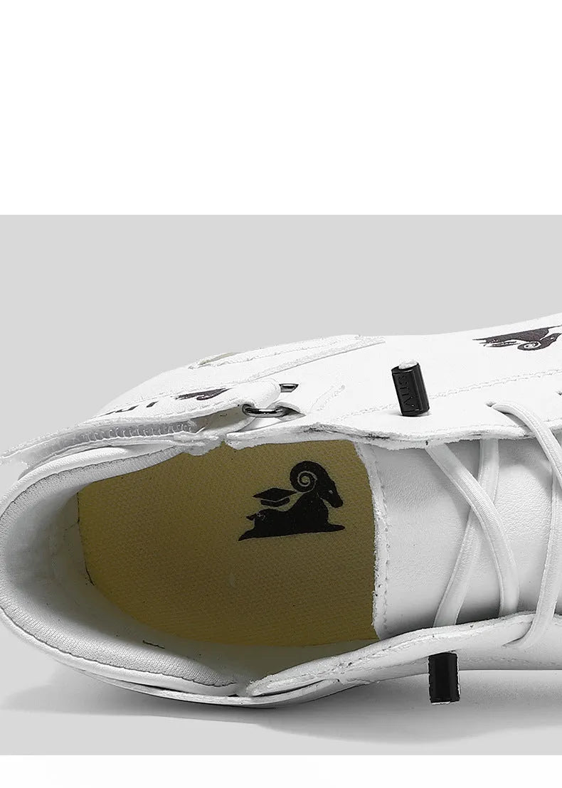 High top men's shoes in khaki with rubber soles and microfiber uppers, showing round toe and pigskin boot tube