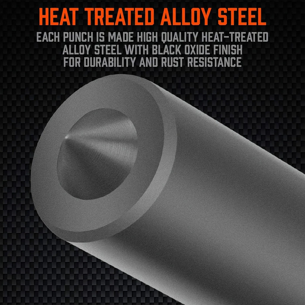 Orange alloy plastic punch needle set with metal head for textile crafts