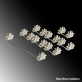 Keyboard shaft mechanical keyboard accessories showing black and milky white stabilisers for 6.25U and 7U spacebars