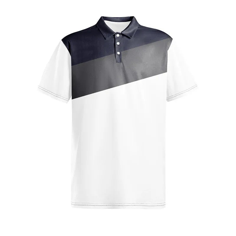 Men's 3D printed short sleeve T-shirt in colour LM-PL047 with loose fit design