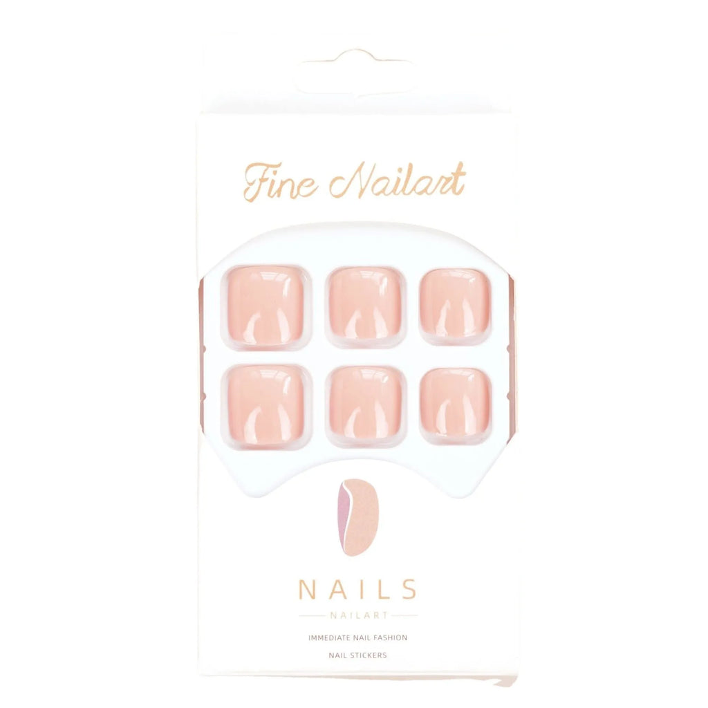Fashion Personality toe nail stickers in skin colour with glue adhesive for easy application