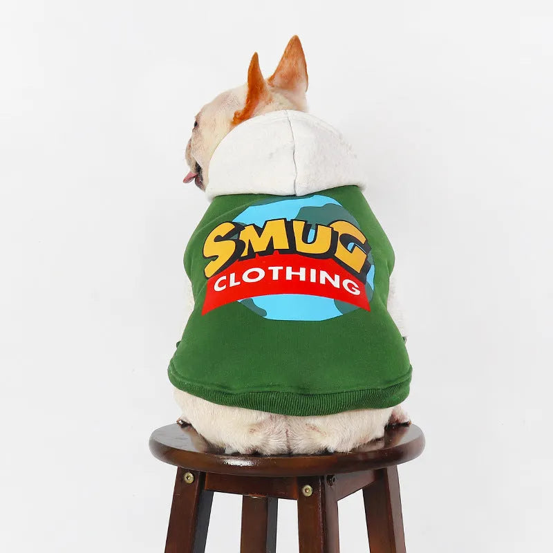 Green cotton dog jacket for autumn and winter wear in sizes L, XL, 2XL, 3XL and 4XL