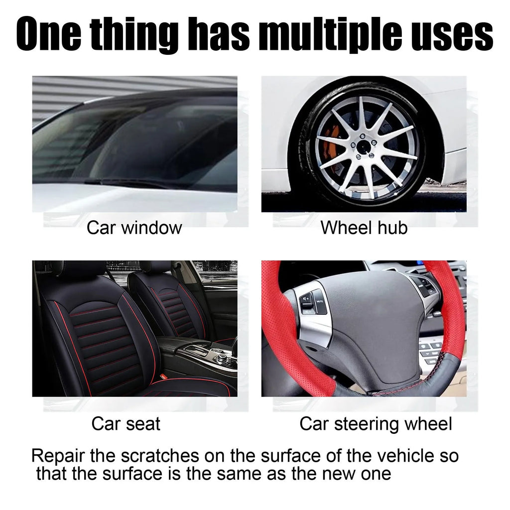 Car scratch repair cream tube and sponge for automotive paint renovation
