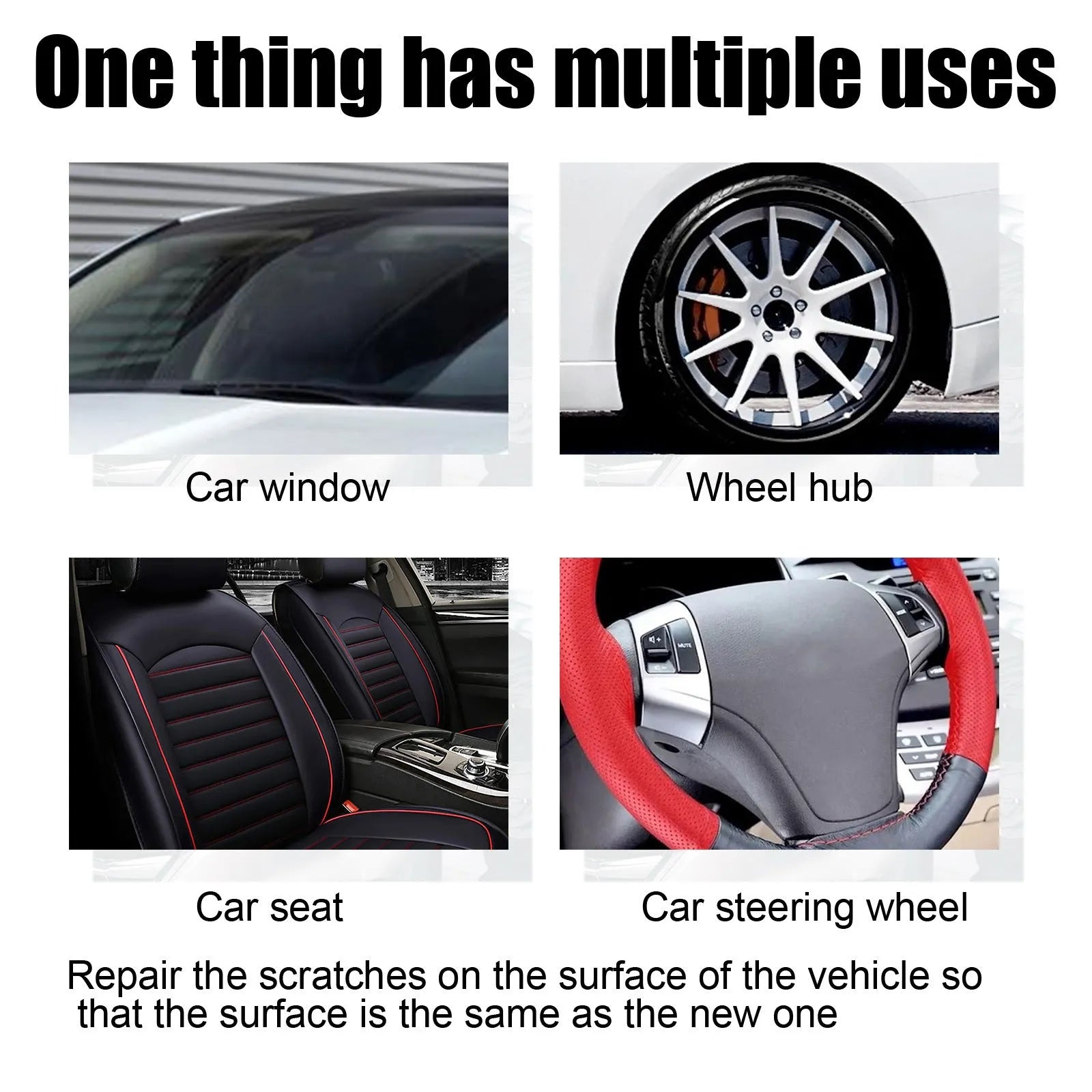 Car scratch repair cream tube and sponge for automotive paint renovation