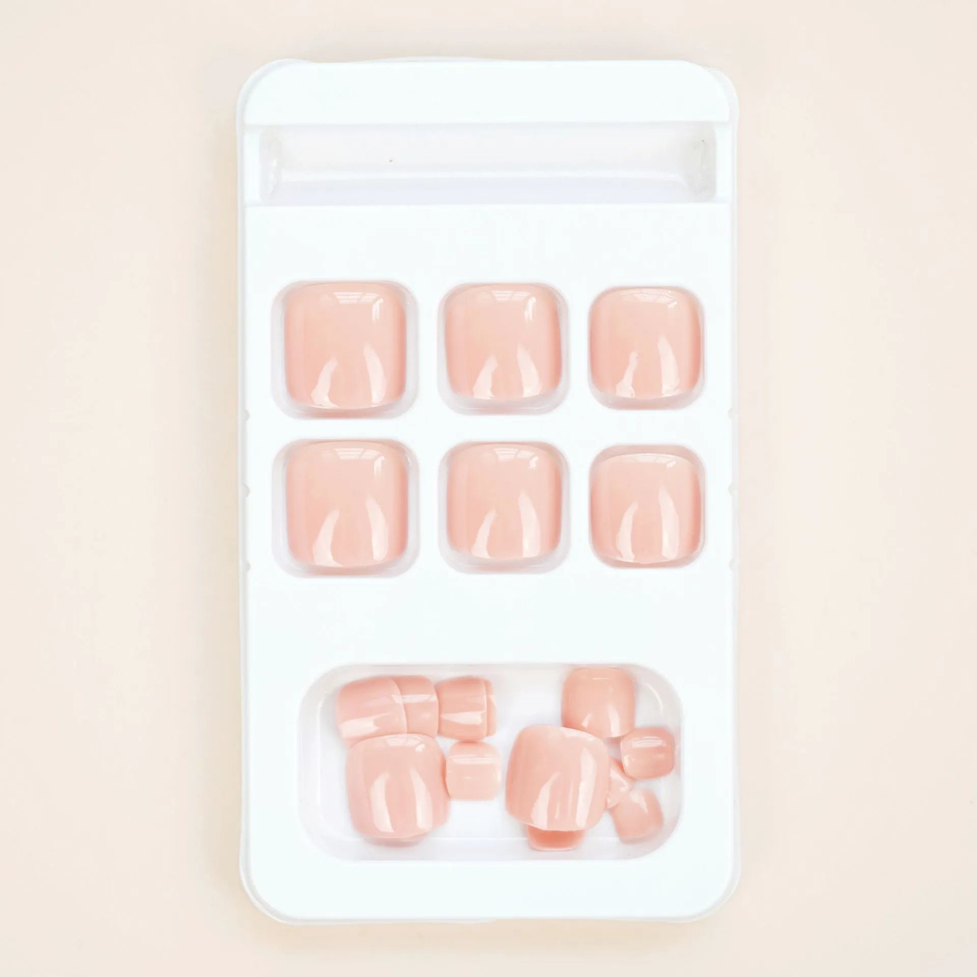 Fashion Personality toe nail stickers in skin colour with glue adhesive for easy application