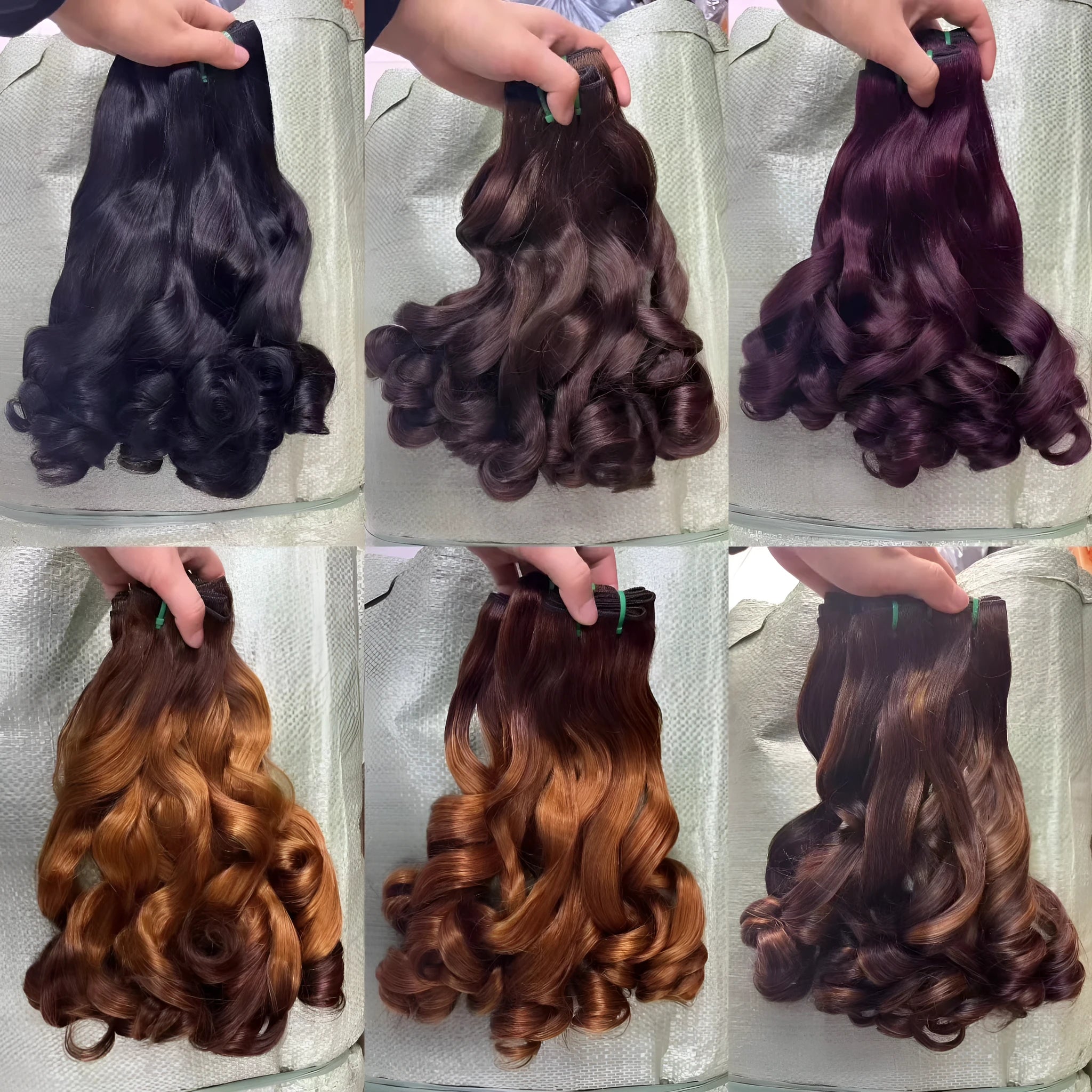 Front lace human hair wig in Pissy 06 colour showing natural hairline and length options