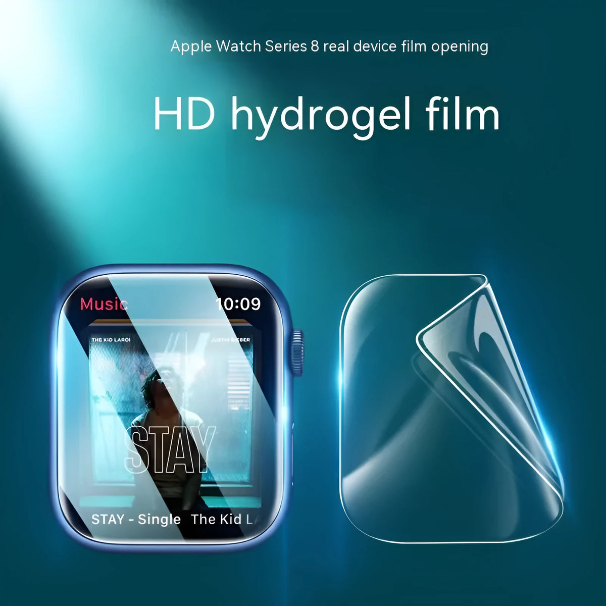 HD Water Coagulation Watch Protective Film TPU screen protector in sizes 40mm to 49mm with Kraft Paper Packaging
