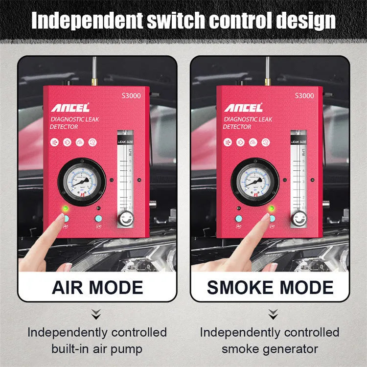 S3000 automotive vacuum leak detector smoke tool for engine diagnostic testing