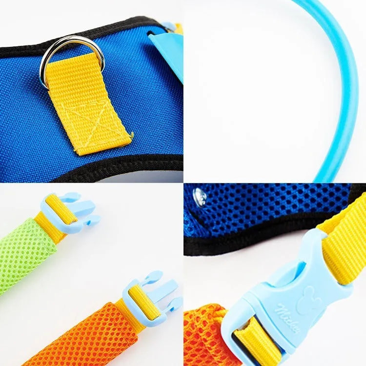 Blue adjustable dog anti-collision ring showing coil design for pet safety protection