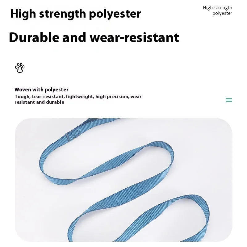 Solid colour dog hand holding rope showing 120cm length with hand loop and width options from 1.0cm to 2.5cm in twelve colour choices