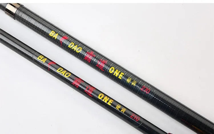 Carbon fibre telescopic spinning fishing rod for sea fishing with metal or foam handle, 2.1m to 3.6m