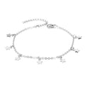 Simple star fashion anklet in gold or silver electroplated alloy, women's geometric ankle jewellery, individually packed