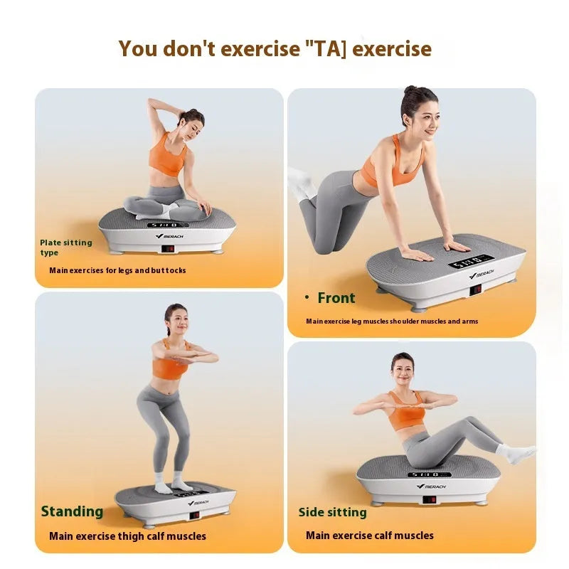 Portable smart power plate measuring 58x38x16cm with 300kg load capacity and Bluetooth connectivity in grey colour option
