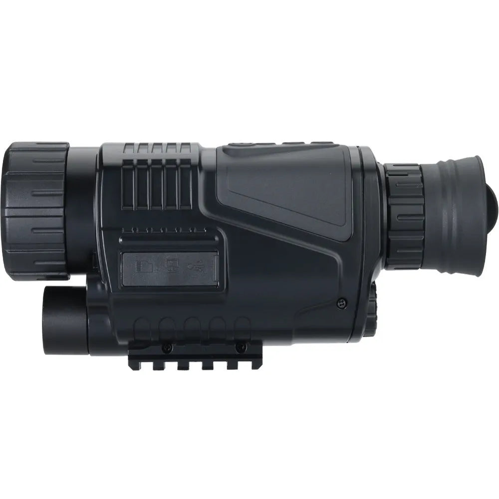 Outdoor infrared digital night vision telescope with rubber-coated body, 40mm lens, and storage bag for bird watching and travel
