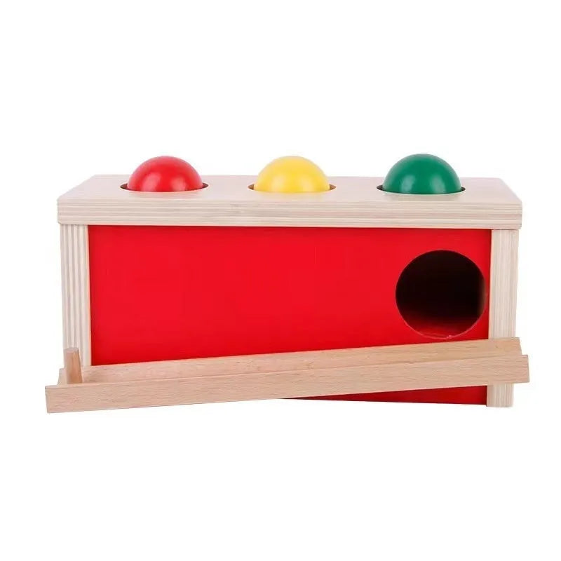 Wooden coin box drawer game 14.5 x 13 x 9 cm early education toy for infants aged 0-3 years