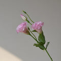 Silk artificial eustoma flower arrangement with 3 heads in choice of five colours