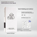 A5 plaid design notebook with paper cover, showing lined interior pages and included personalisation stickers