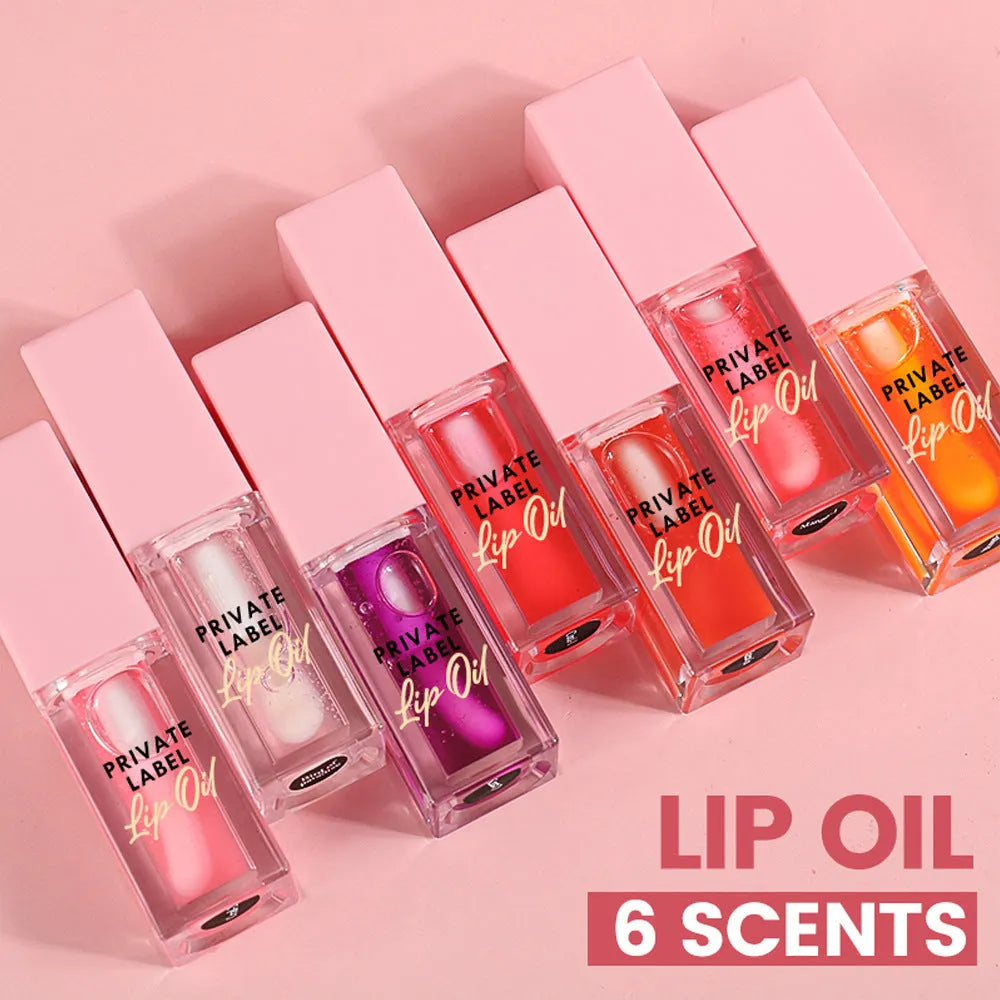 Women's Simple Natural Transparent Lip Gloss in 6ML tube with six fruity shade options