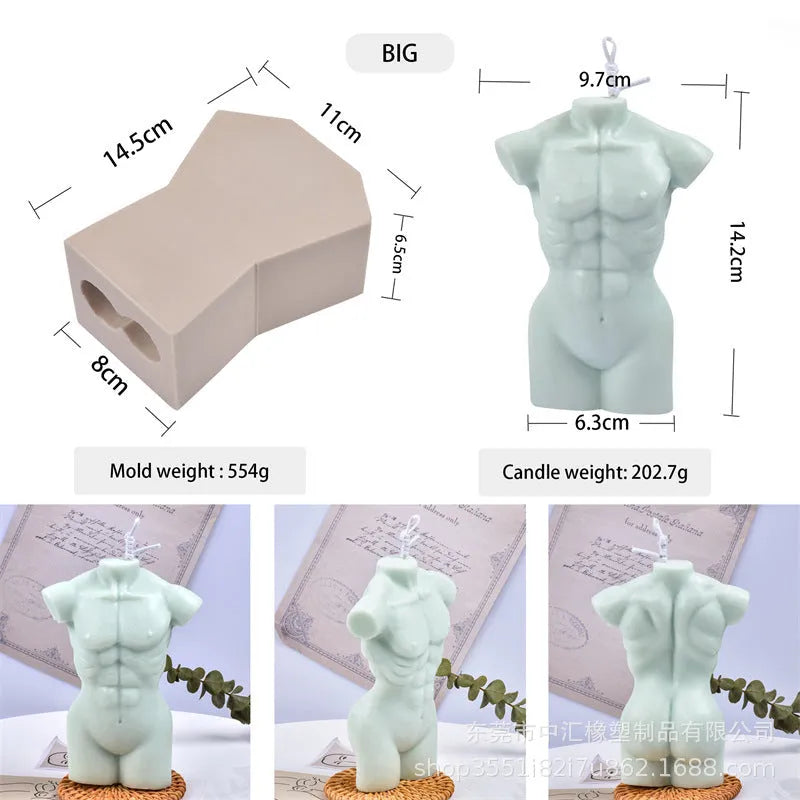 Geometric silicone candle mould for aromatherapy wax with 10cm and 14cm height sections